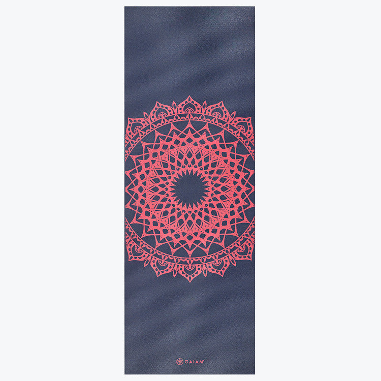 Navy Fleur Marrakesh Yoga Mat (4mm)
